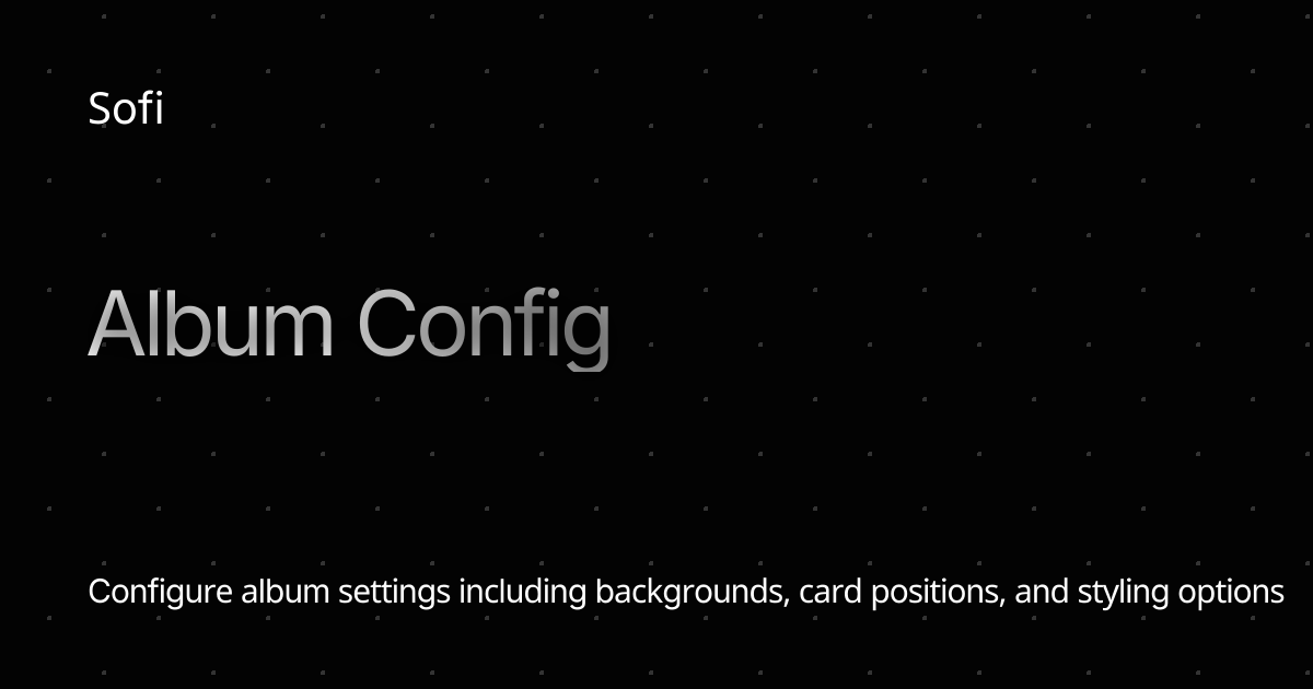 Album Config